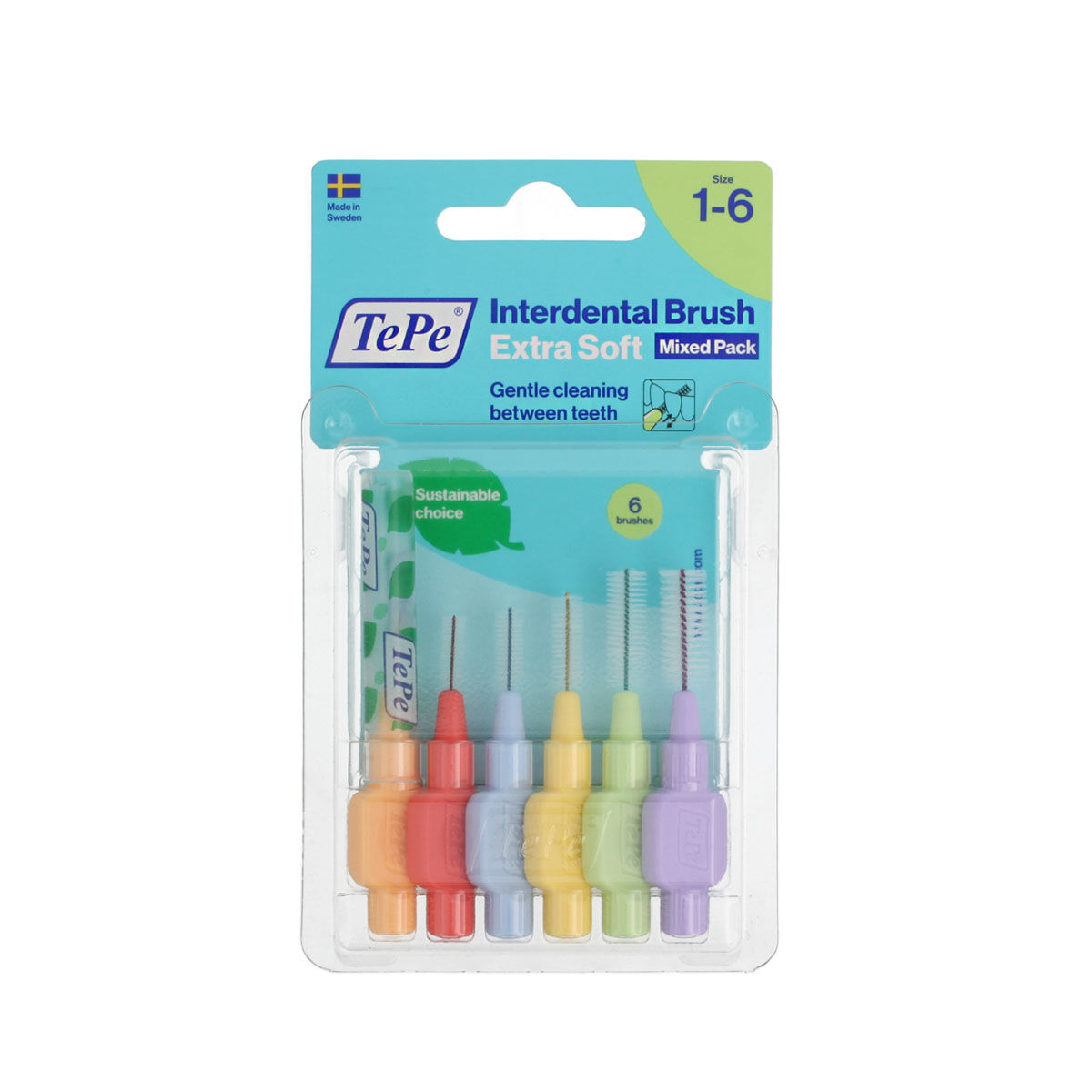 Interdentala borstar Tepe Multicolour Supermjuk (6 Delar)