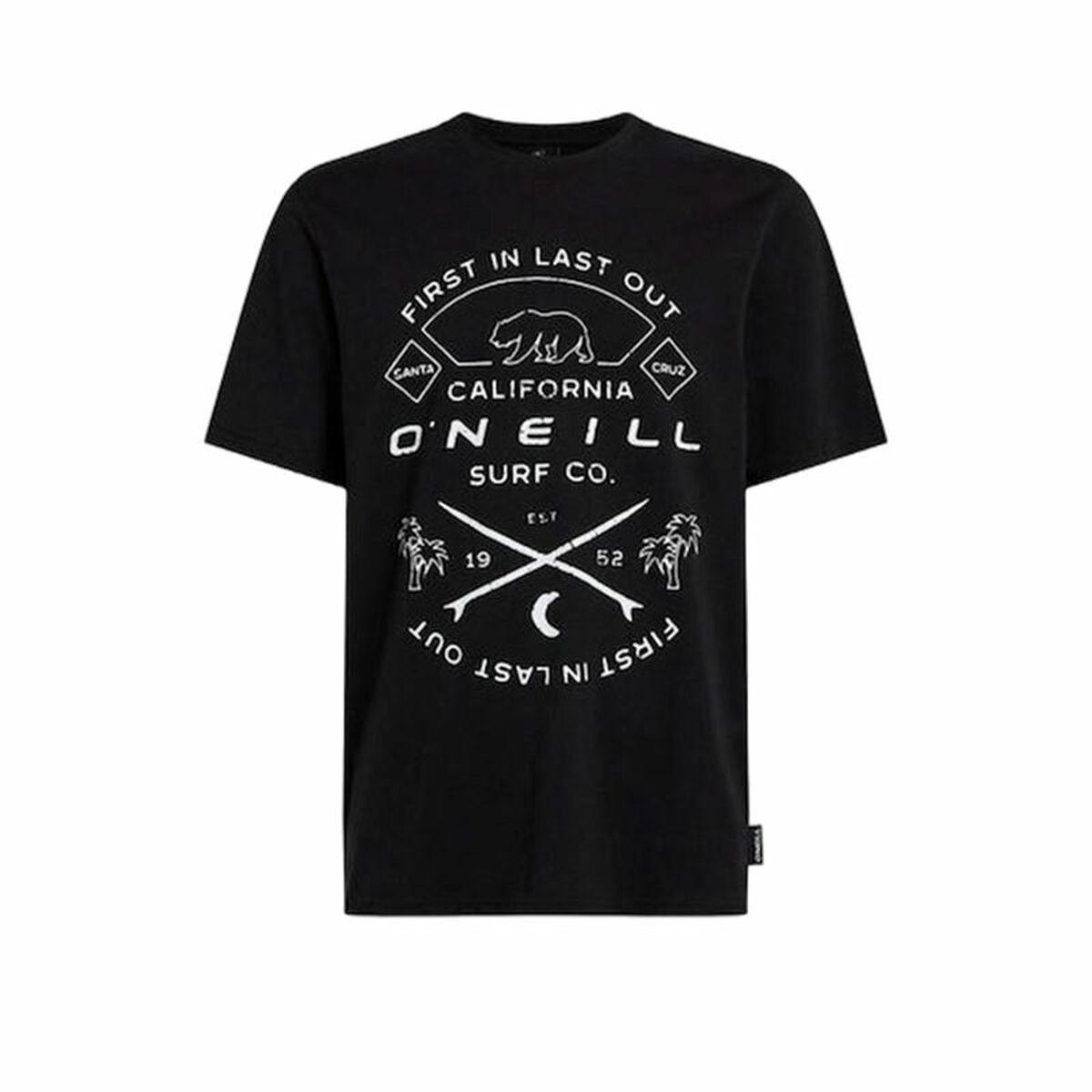 T-shirt med kortärm Herr O'Neill Jack O'Neill Muir Svart