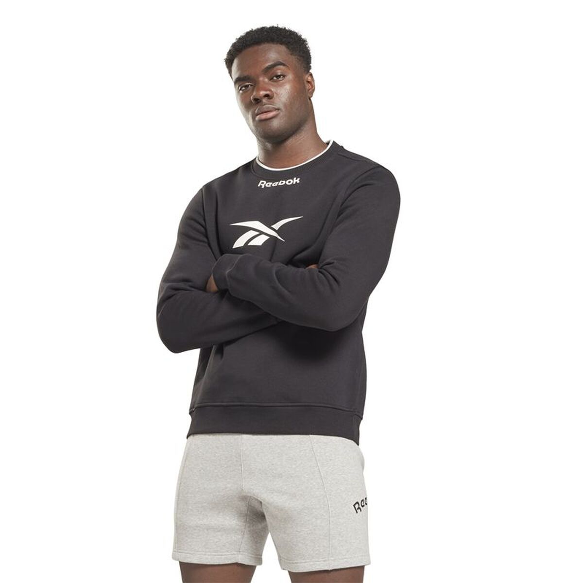 Tröja utan huva Herr Reebok RI Arch Logo Vector Crew Svart - 2