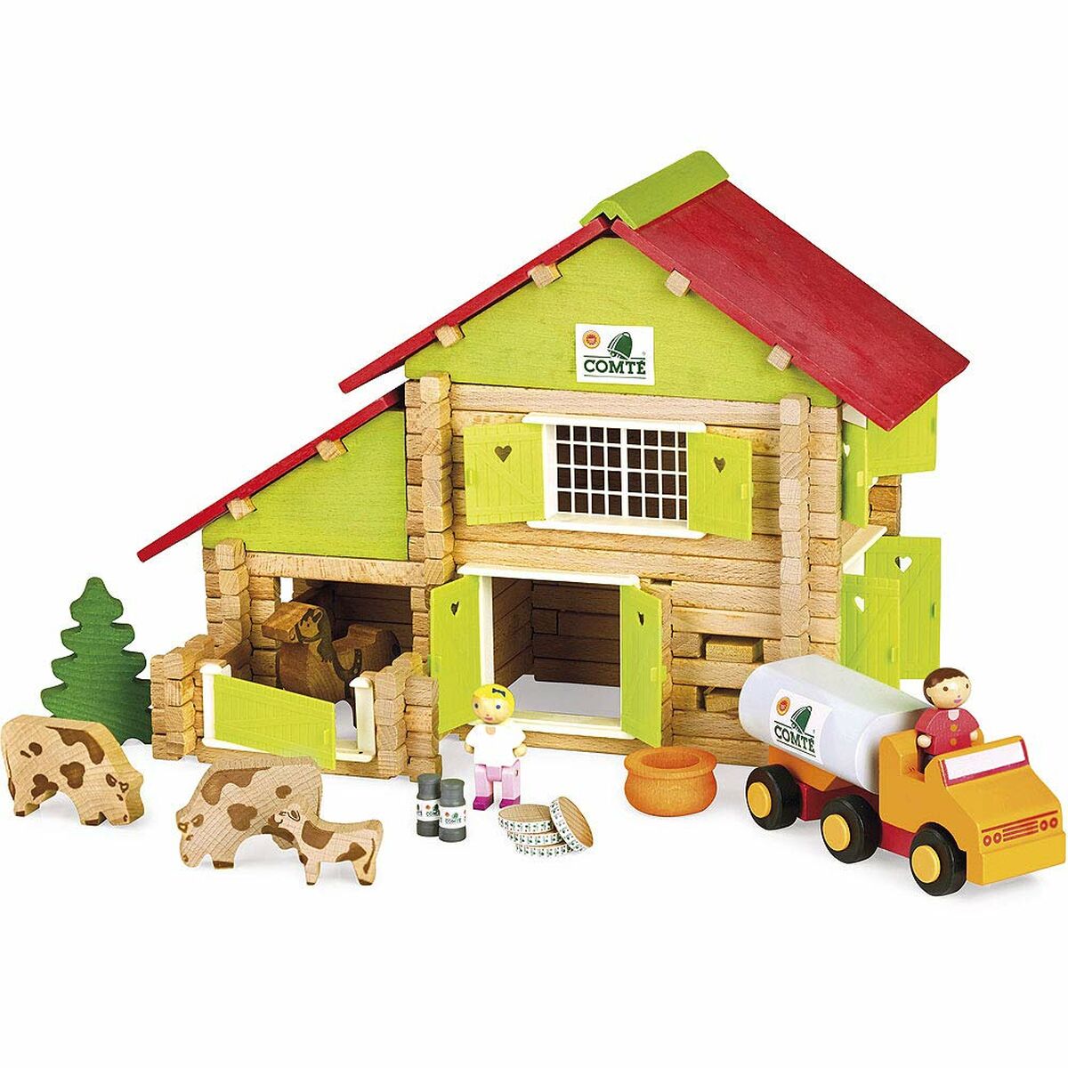 Playset Jeujura My Wooden Farm 180 Delar - 2