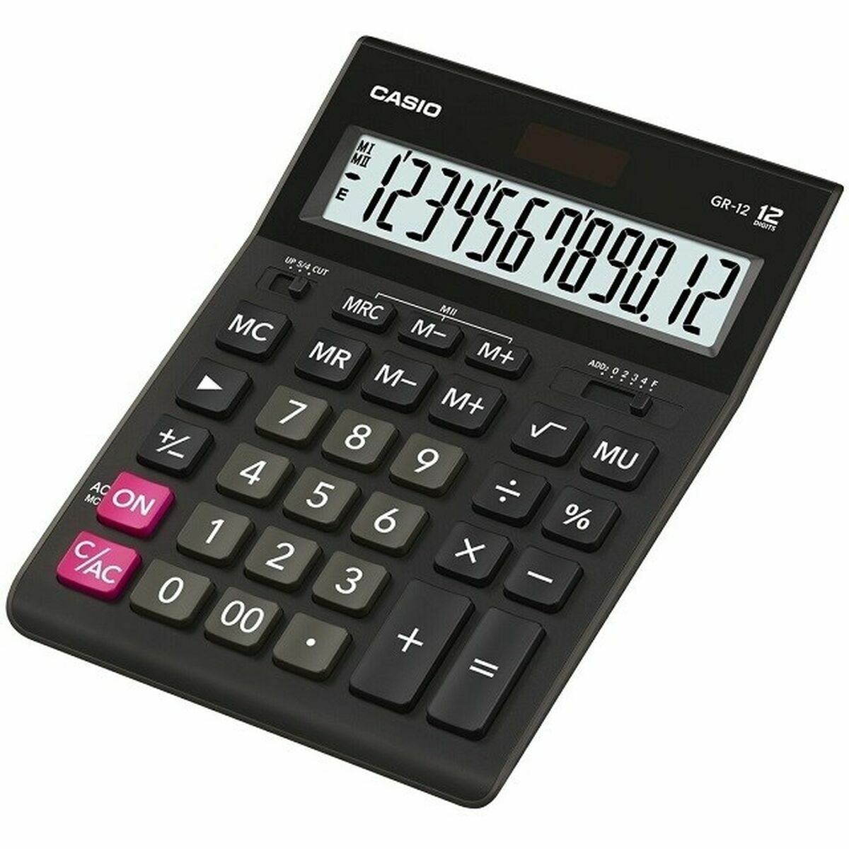 Kalkylator Casio GR-12 Svart Plast