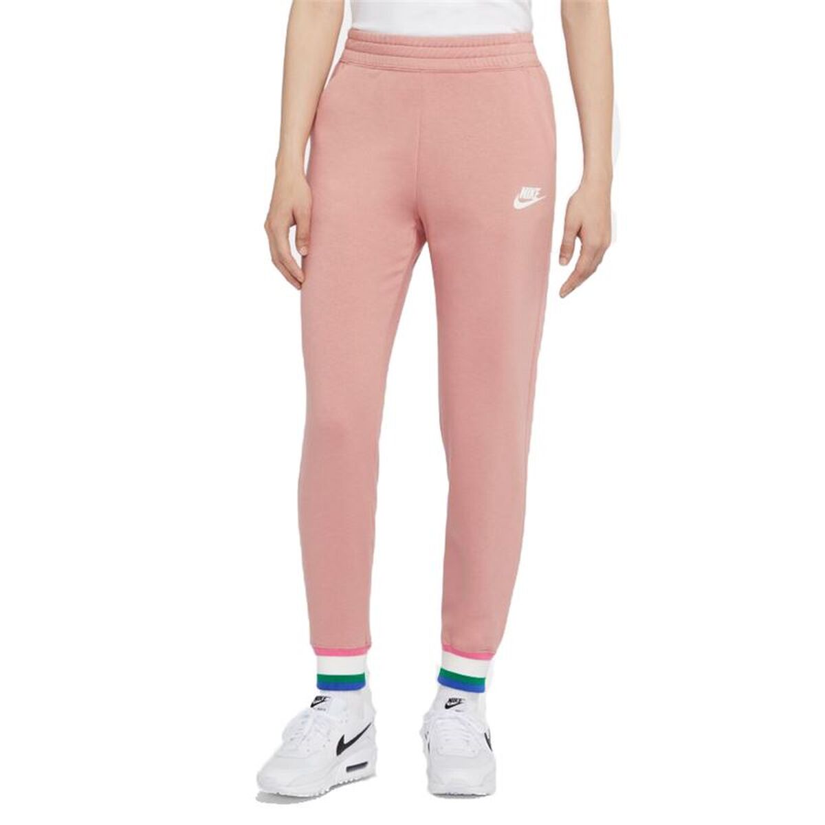Långa träningsbyxor Nike Rosa Kvinna