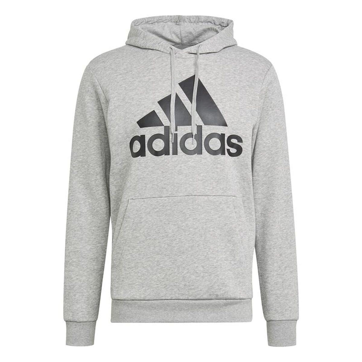 Tröja med huva Herr Adidas Essentials Fleece Big Logo Ljusgrå