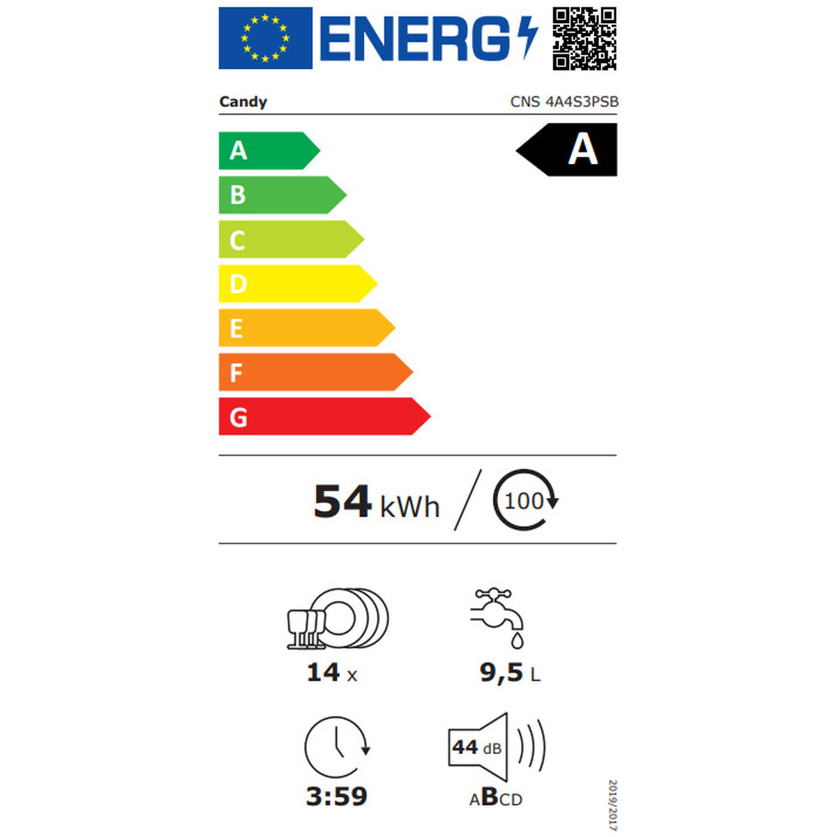 Diskmaskin Candy CNS4A4S3PSB - 3