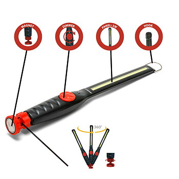 Ficklampa Velamp BLACKMAN 3 W 150 Lm Laddningsbar