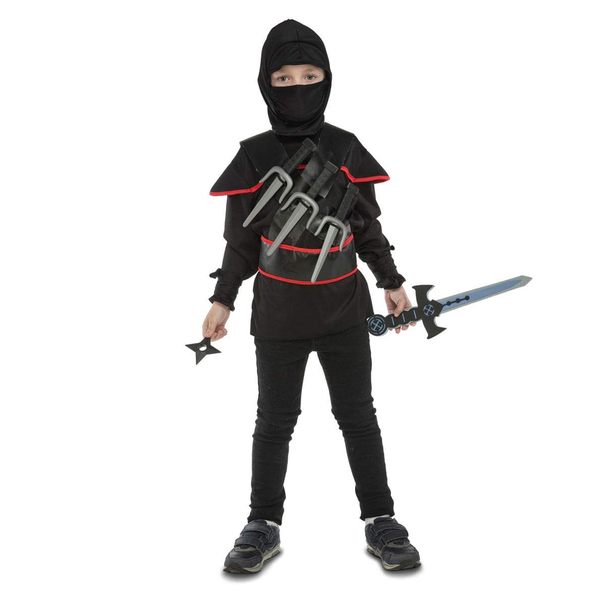 Maskeraddräkt för barn My Other Me Ninja 3-5 år Svart (5 Delar)