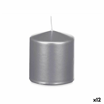 Ljus Acorde Silvrig 9 x 10 x 9 cm (12 antal)