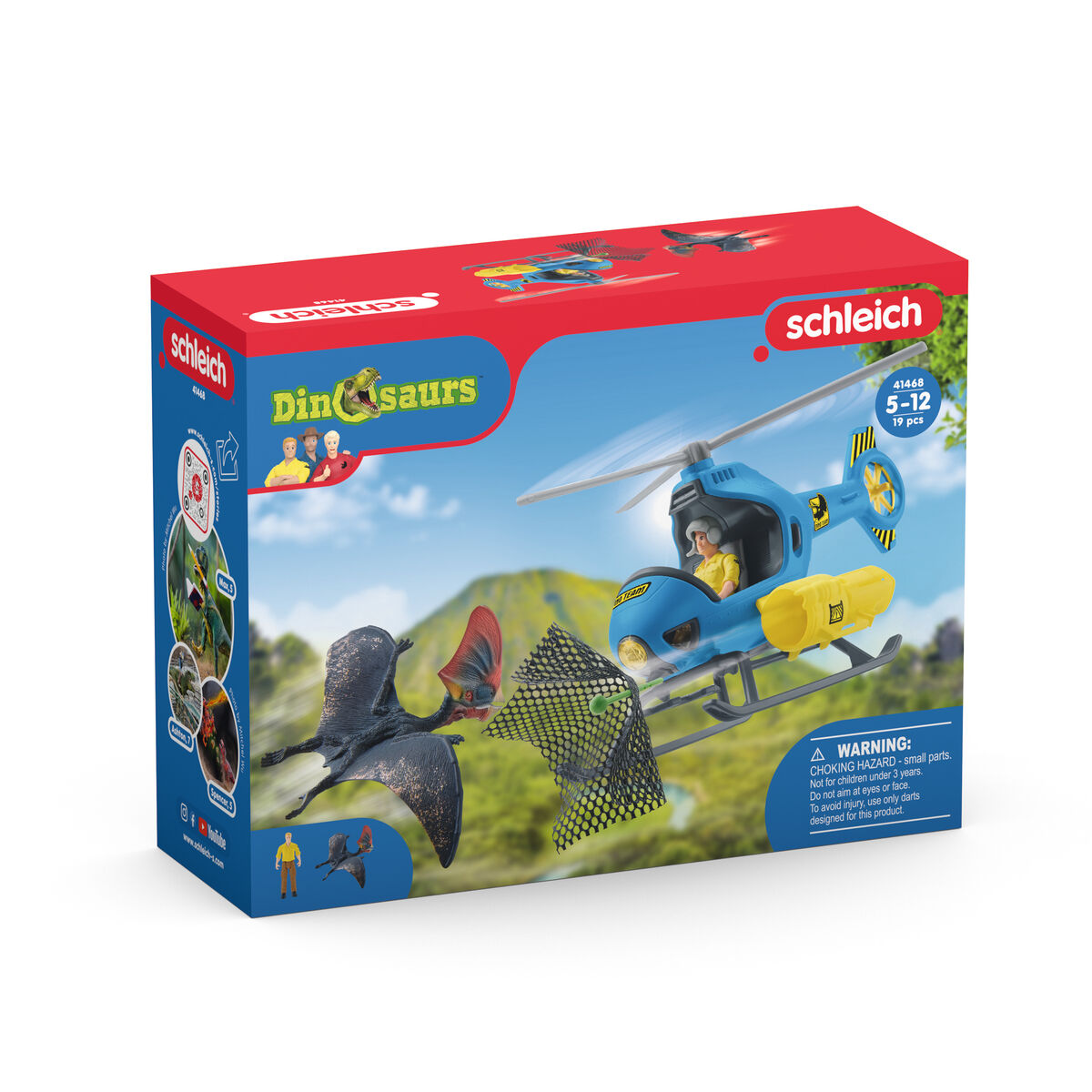 Helikopter Schleich Dinosaurs + 5 år 19 Delar - 2