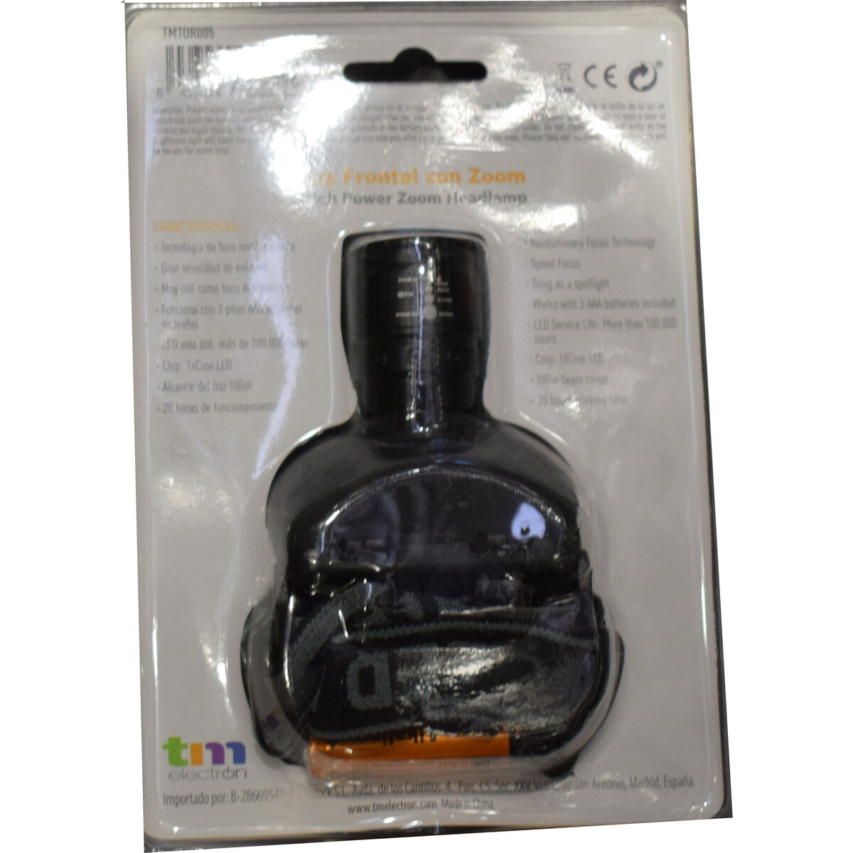 LED-lampa för huvudet TM Electron Zoom Svart 3W - 2