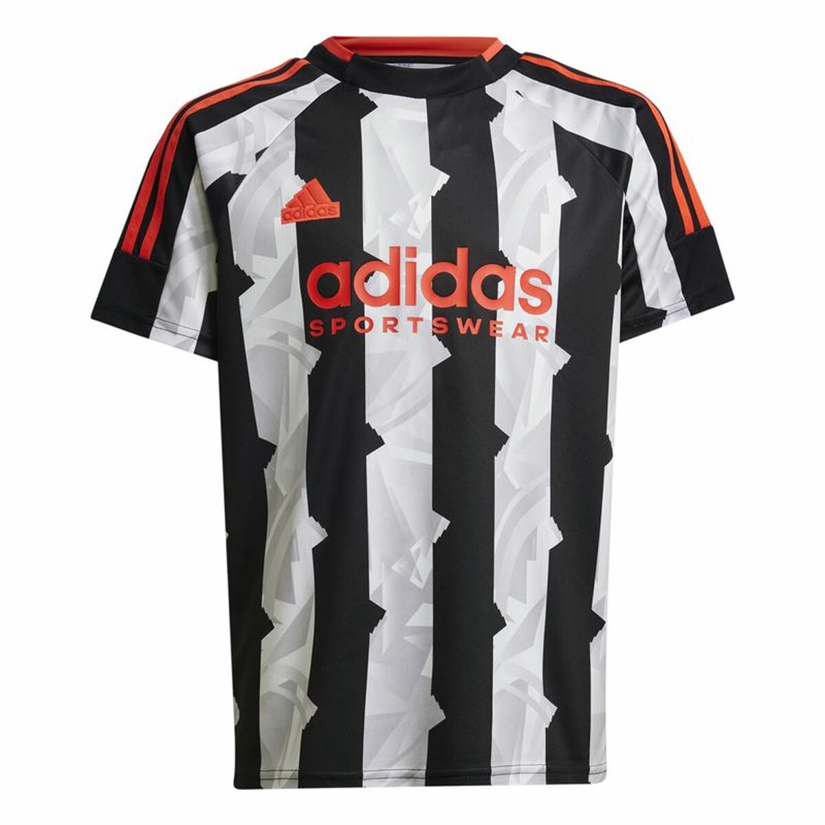 T-shirt med kortärm Barn Adidas Tiro Vit Svart