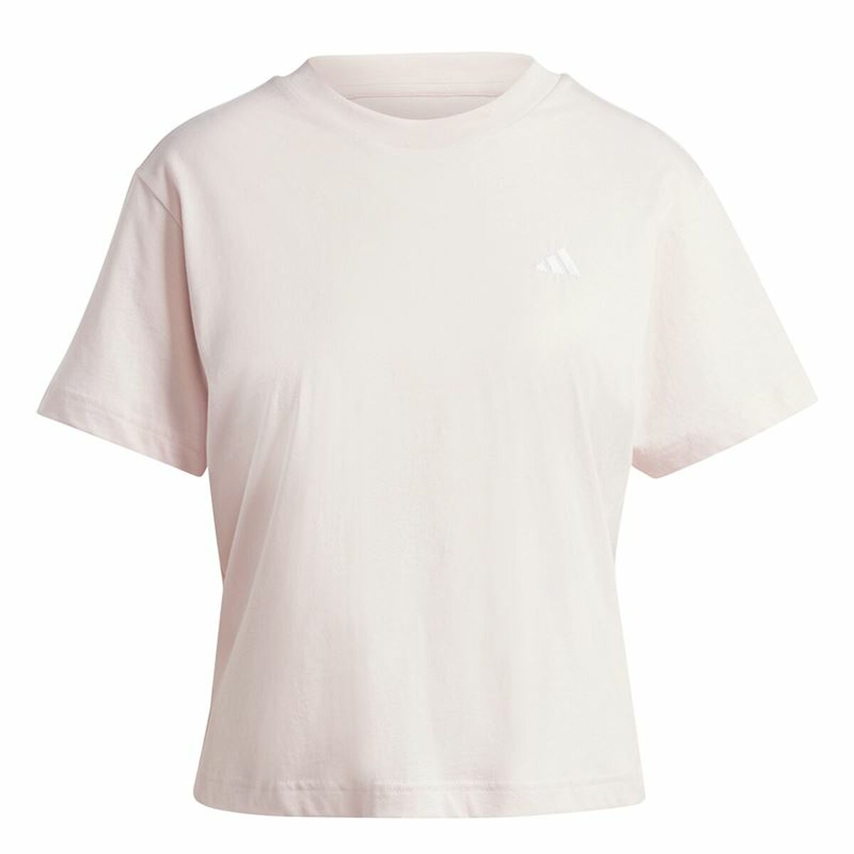 T-shirt med kortärm Dam Adidas Essentials Small Logo Beige Rosa