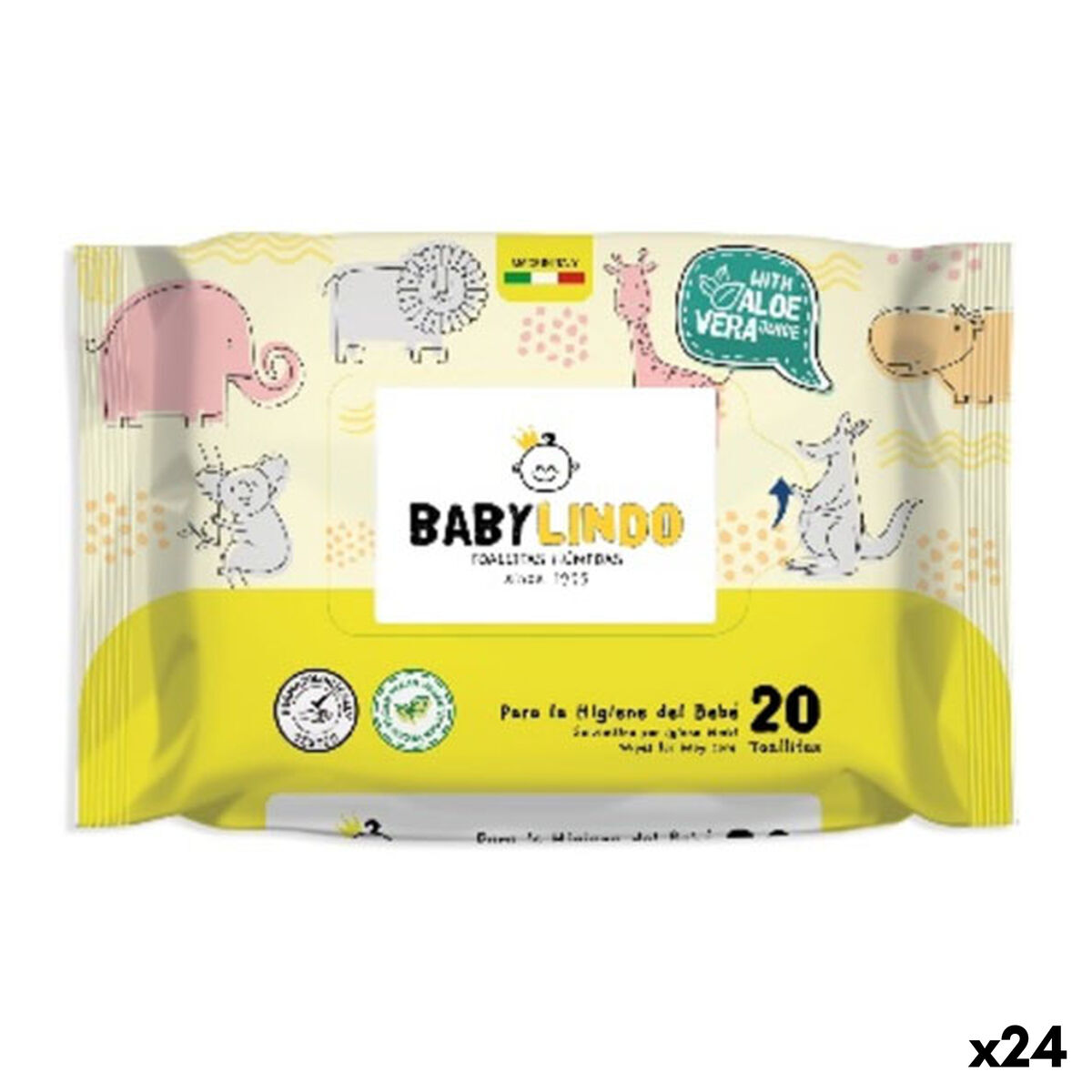 Våtservetter Baby Lindo Aloe Vera (24 antal)