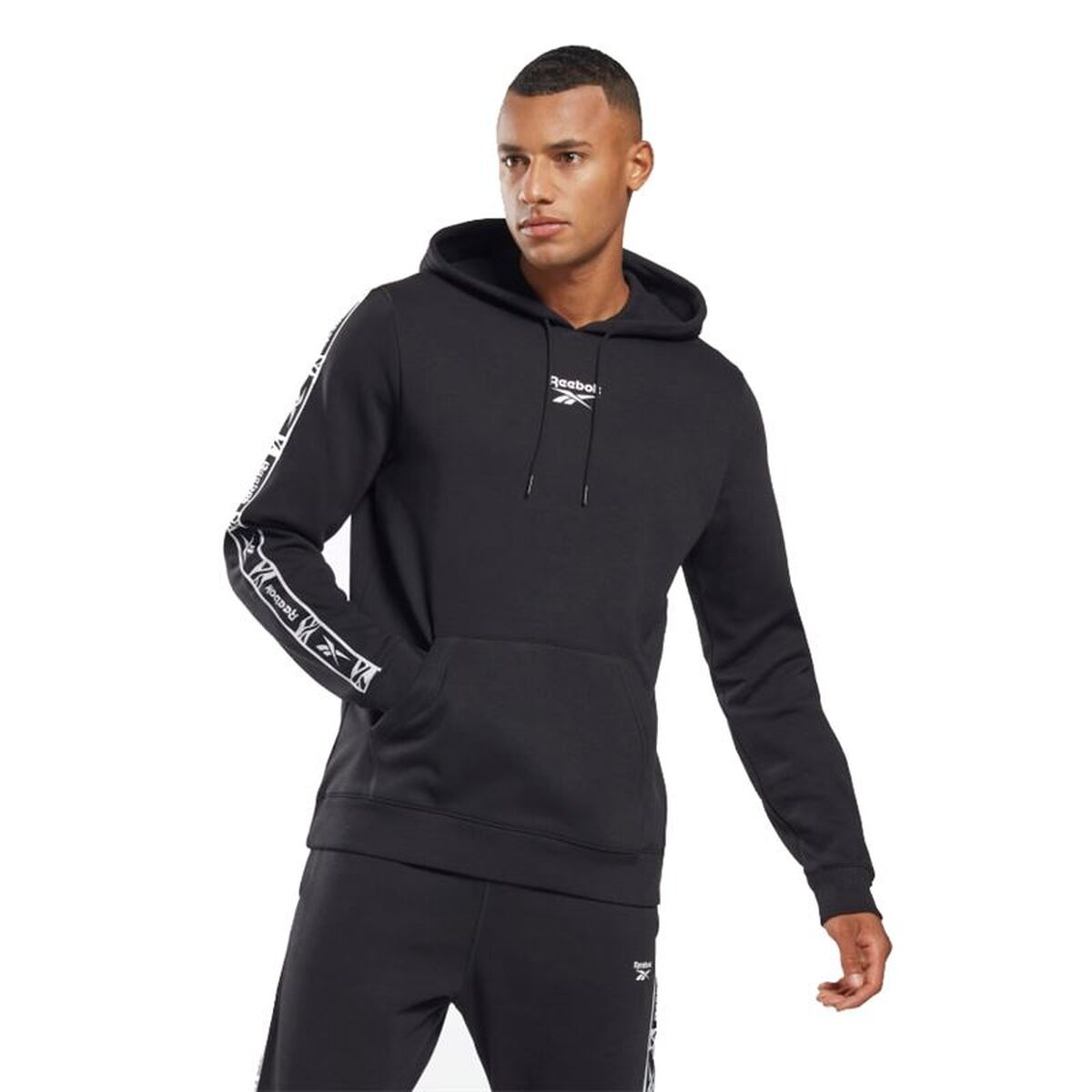 Tröja med huva Herr Reebok RI Tape OTH Hoodie Svart