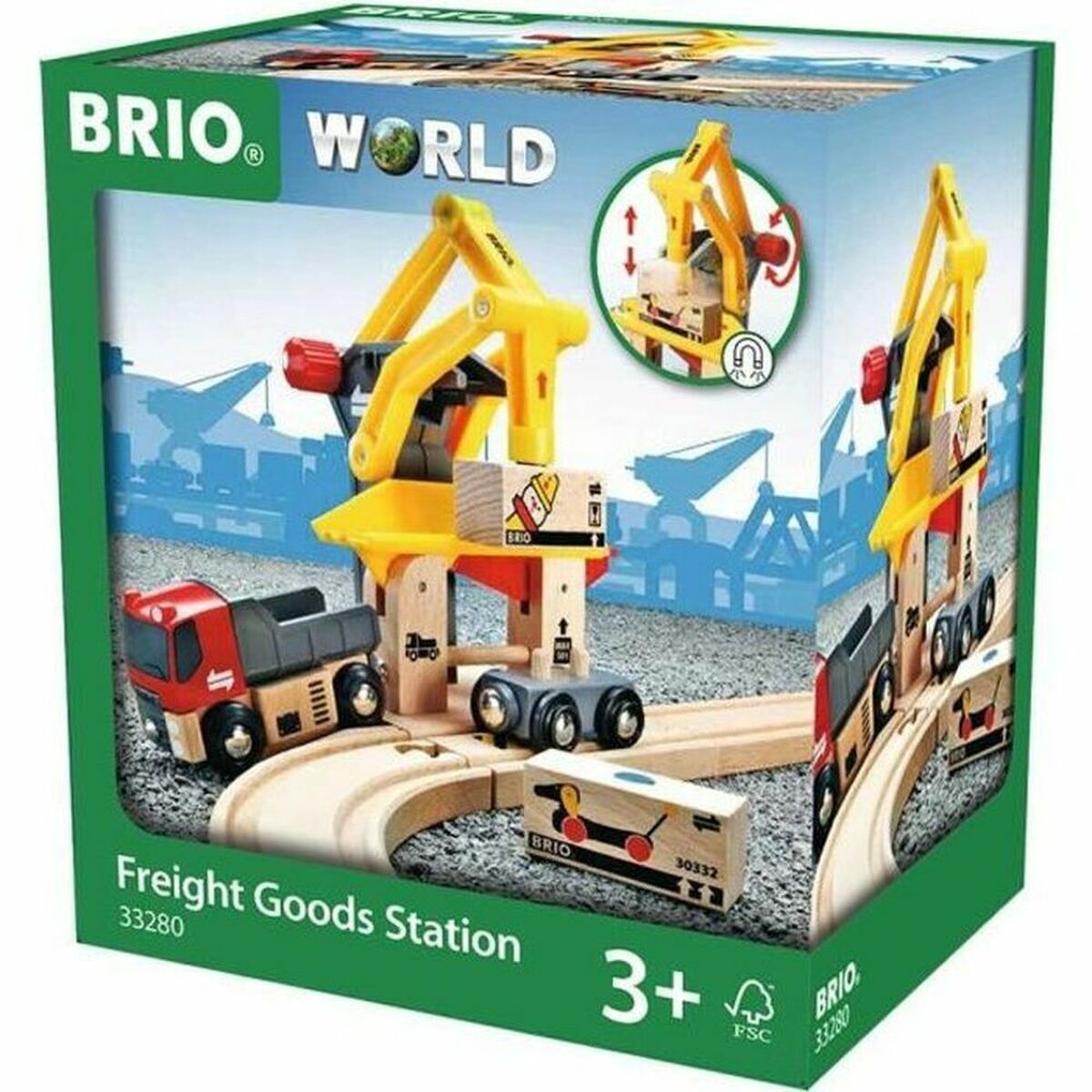 Byggsats Brio Freight Loading Crane Multicolour Multi 6 Delar