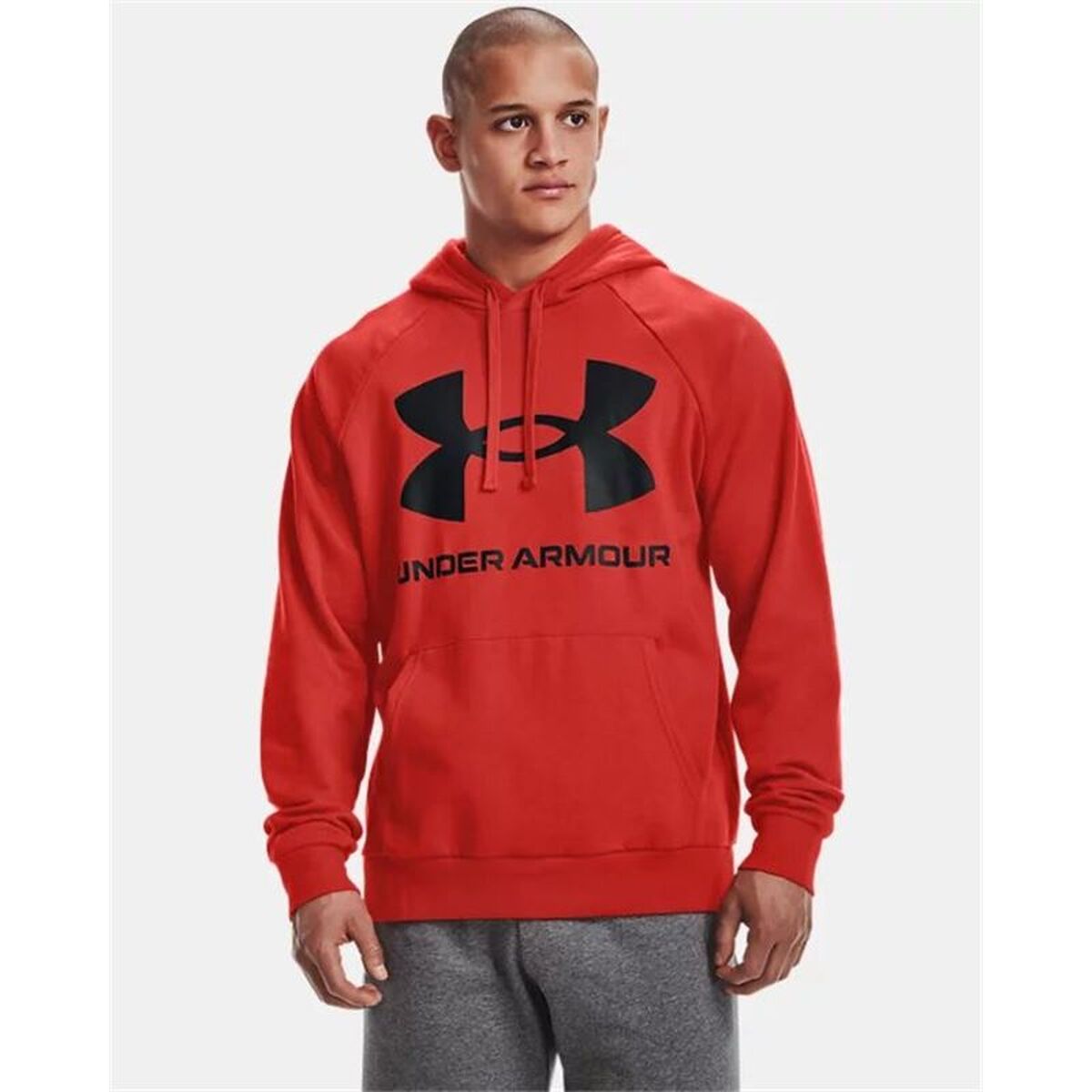 Tröja med huva Herr Under Armour Fleece Rival Röd - 2