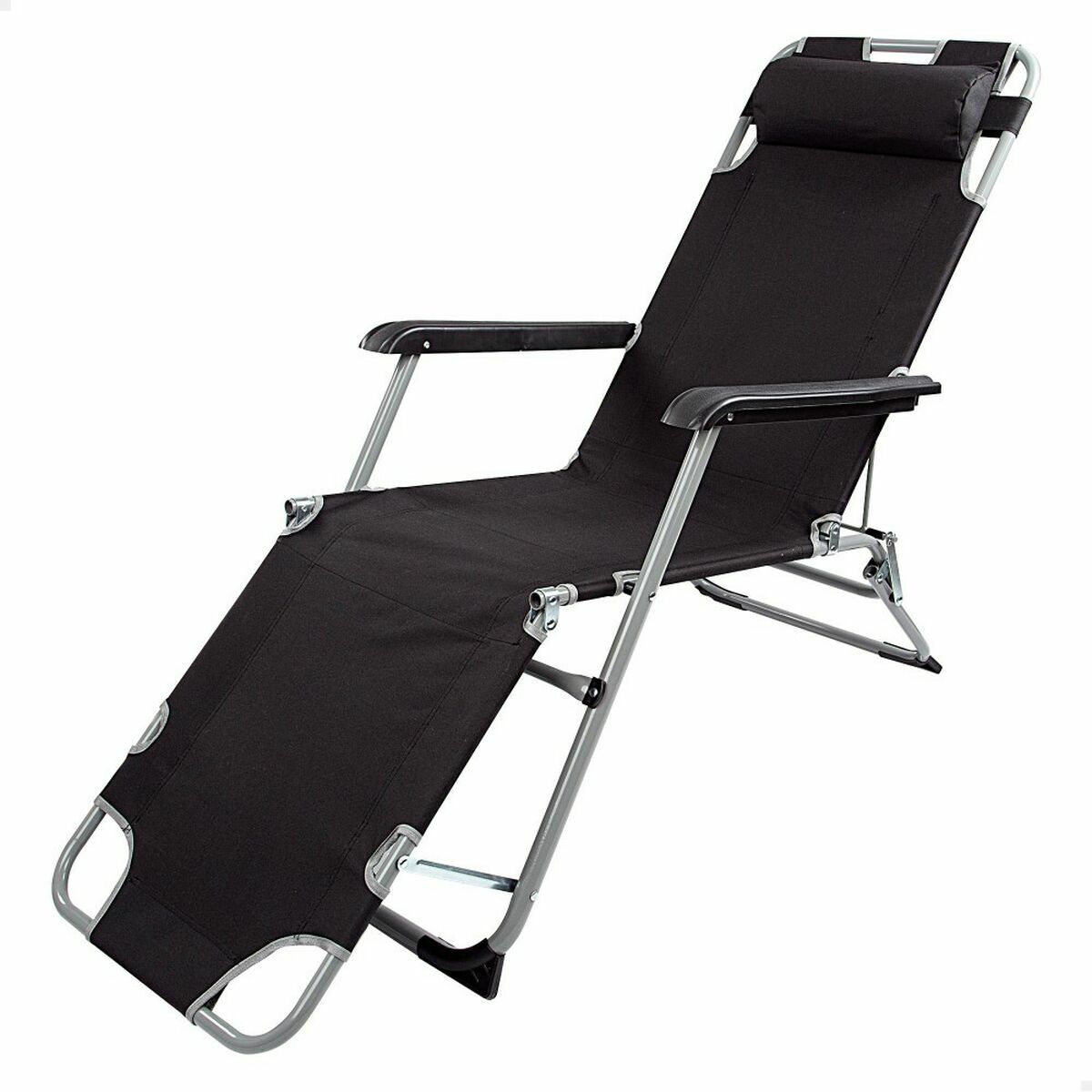Lutbar vilstol Aktive Polyester 600D Stål Svart 177 x 47 x 34 cm