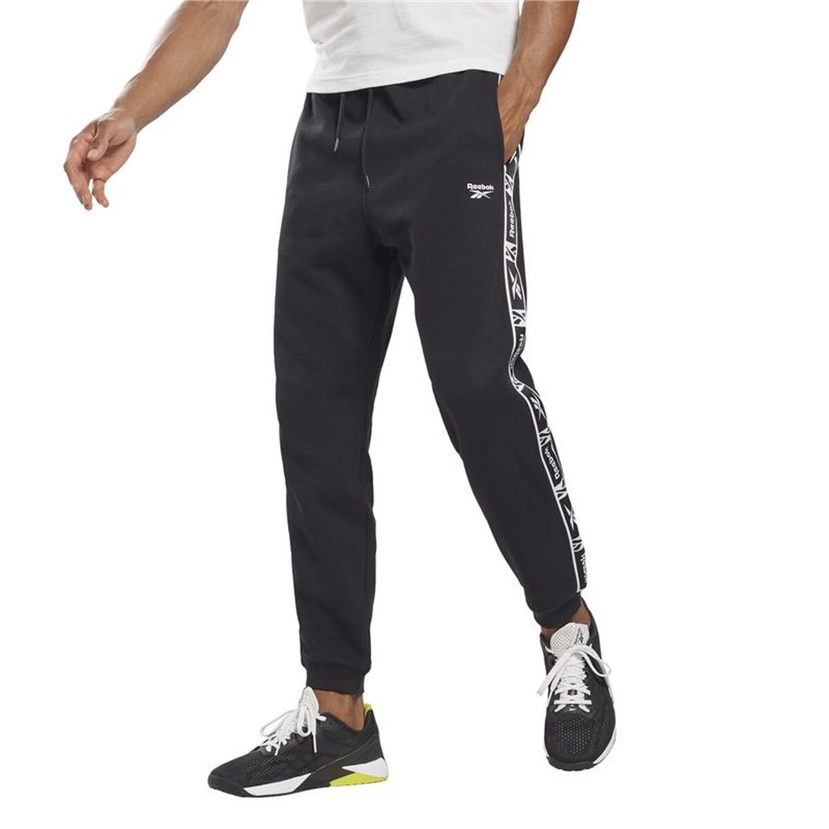 Långa träningsbyxor Reebok Ri Tape Jogger Svart Män - 2