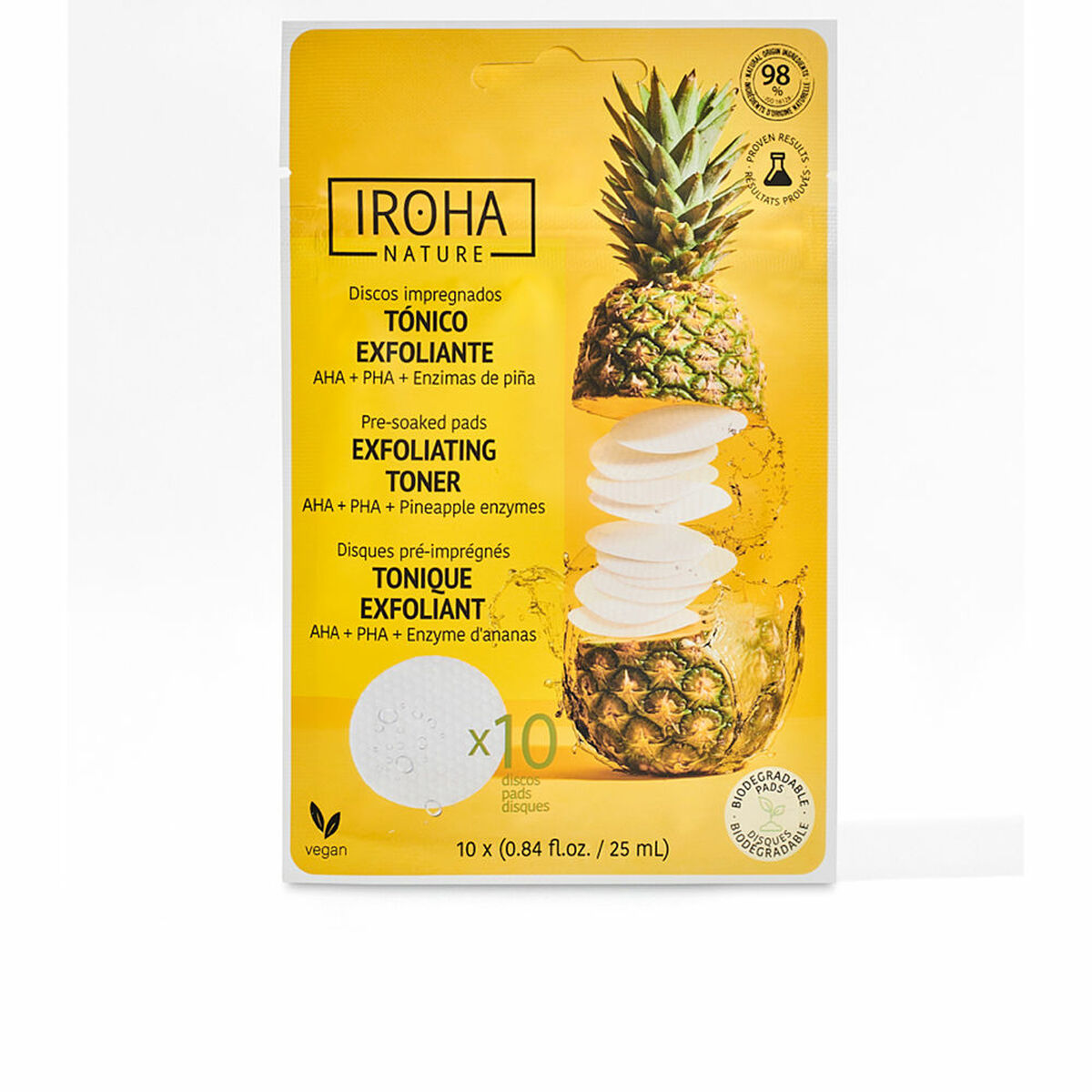 Ansiktsrengöring Iroha Exfoliating Toner (10 antal)