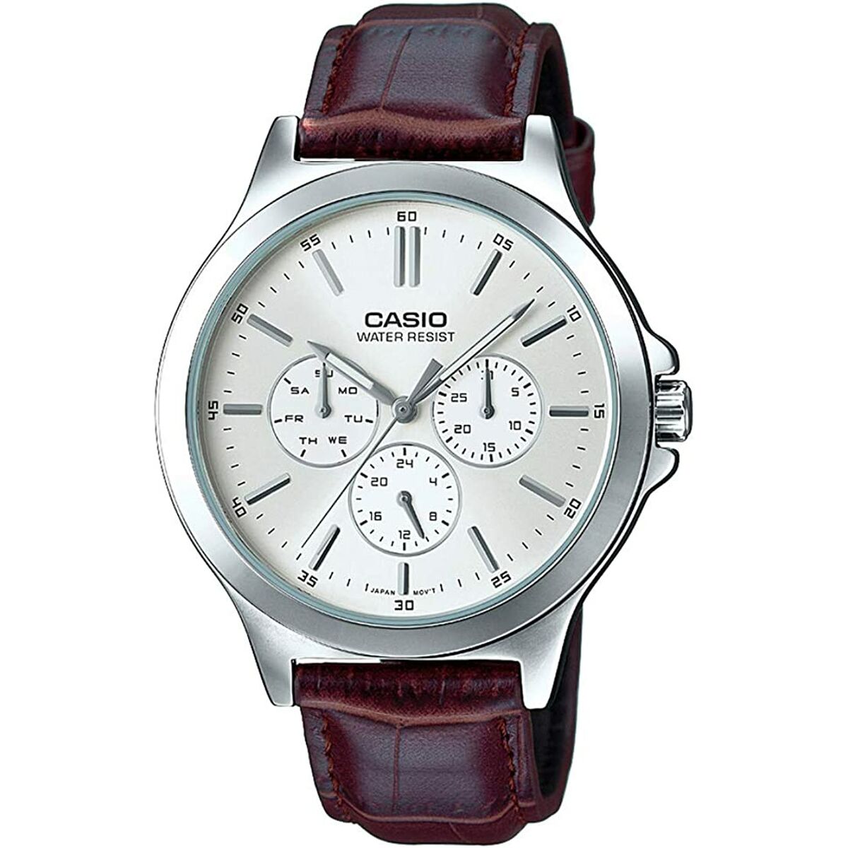 Herrklocka Casio MULTIFUNCTION SILVER, LEATHER (Ø 41,5 mm)