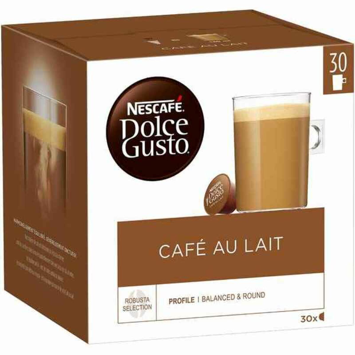 Kaffekapslar Nescafé Dolce Gusto Cafe Au Lait 1 antal 30 antal