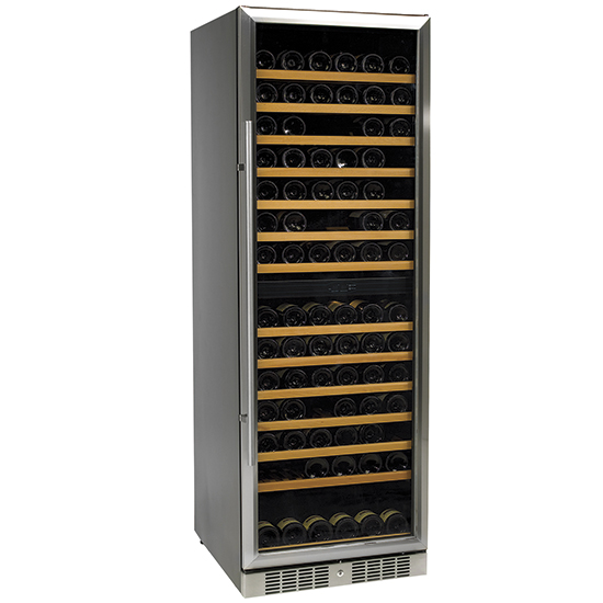 Kyld Vindisplay med 2 temperaturområden, 360 liter, +5 °C och +10 °C +10 °C +18 V likström °C