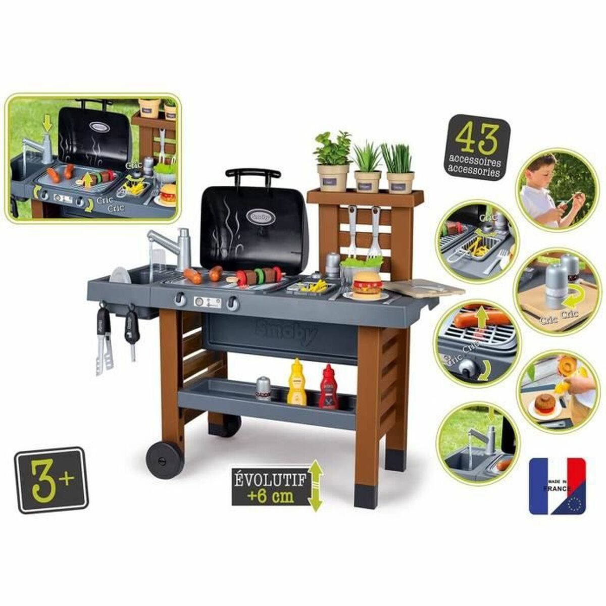 Leksakskök Smoby Garden Kitchen Grill 43 Delar - 3