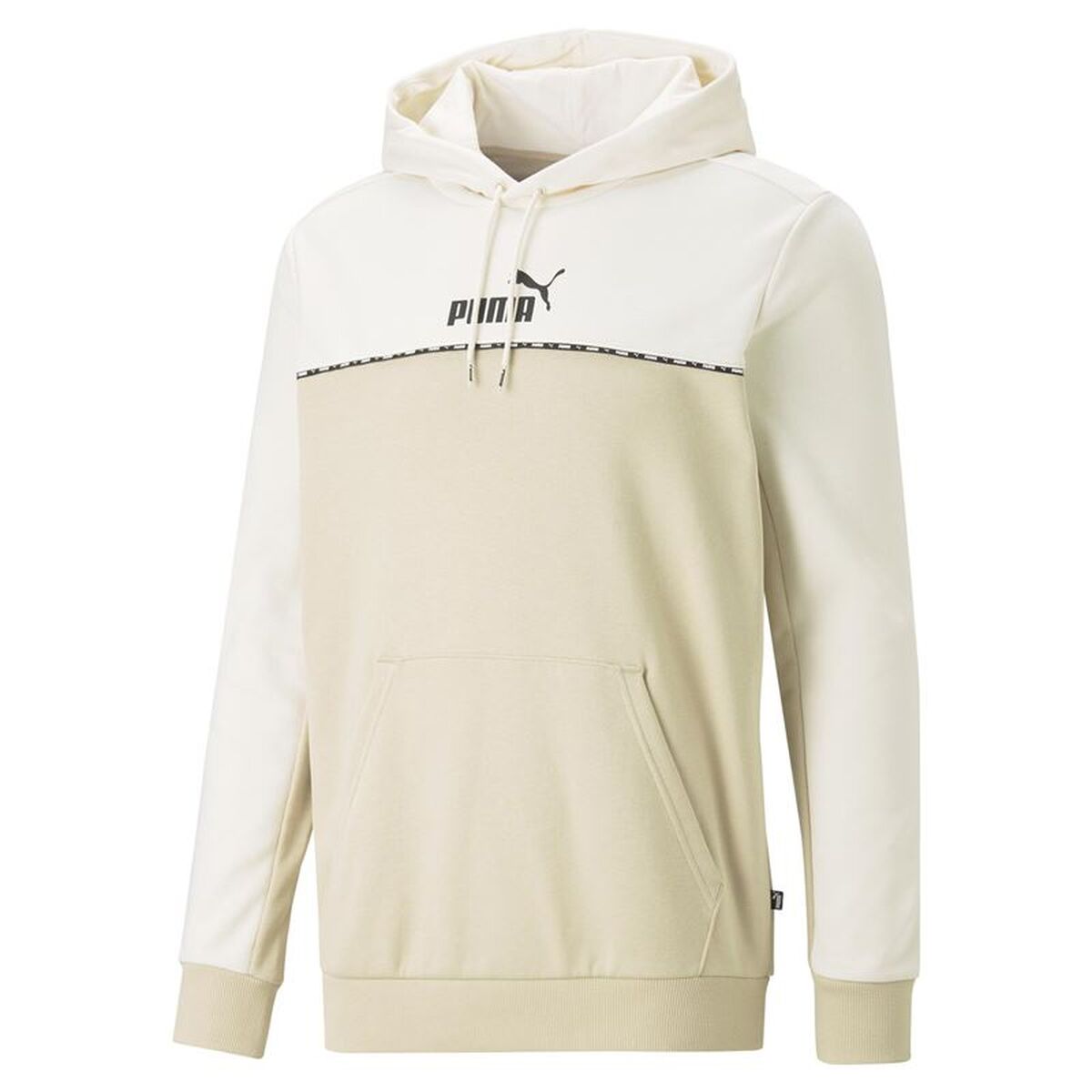 Tröja med huva Herr Puma Essentials Block X Tape Beige