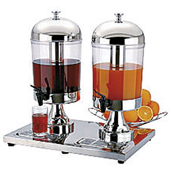 Juicedispenser i rostfritt stål, 2x 8 liter