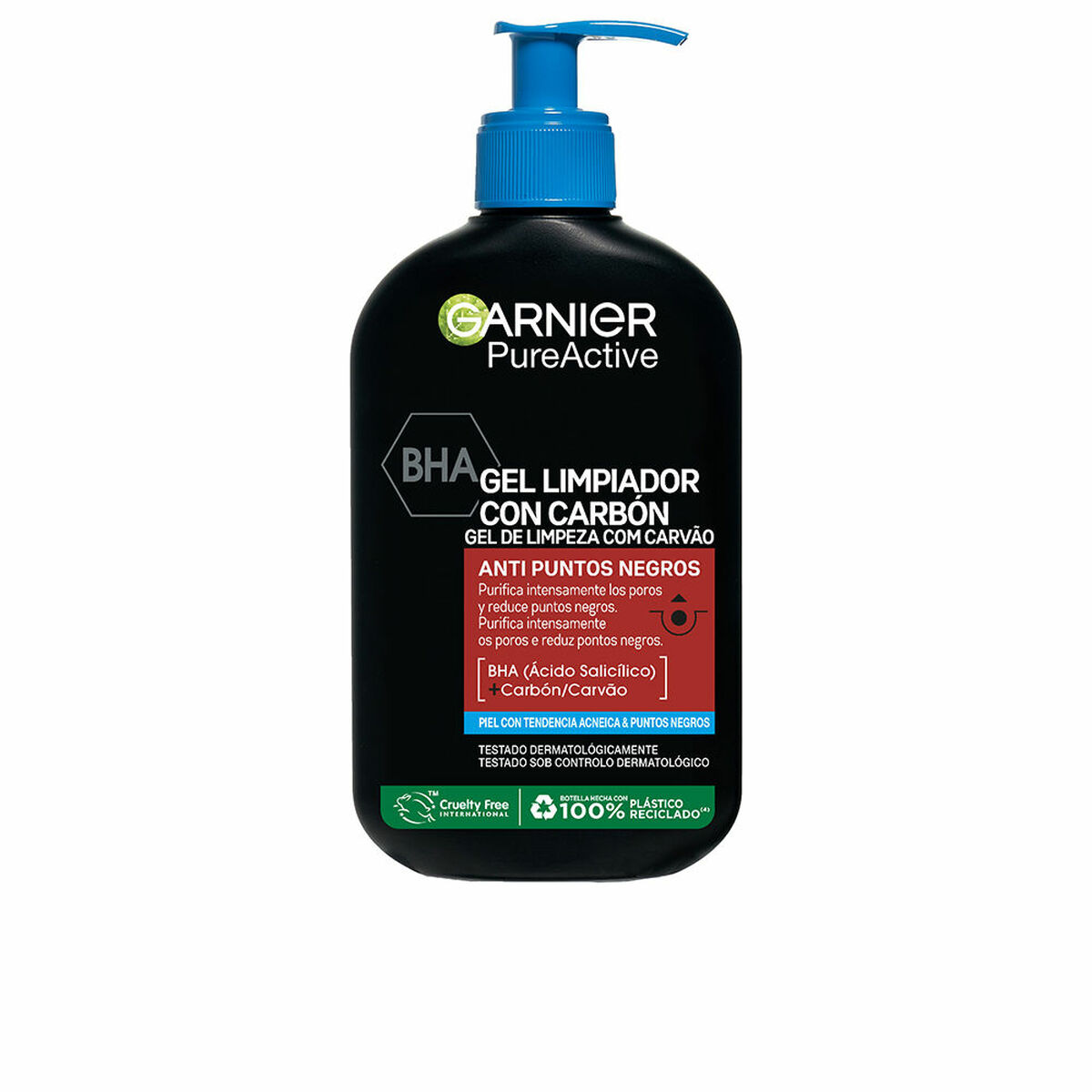Rengörande ansiktsgel Garnier Pure Active 250 ml Askgrå