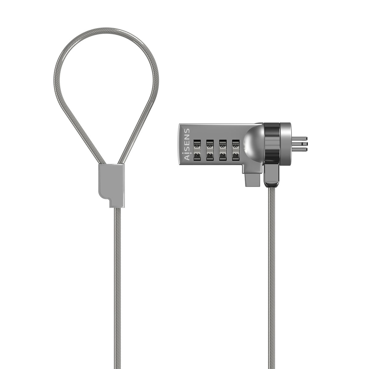 Säkerhetskabel Aisens ASLK-D40N01-SL Silvrig 1,5 m