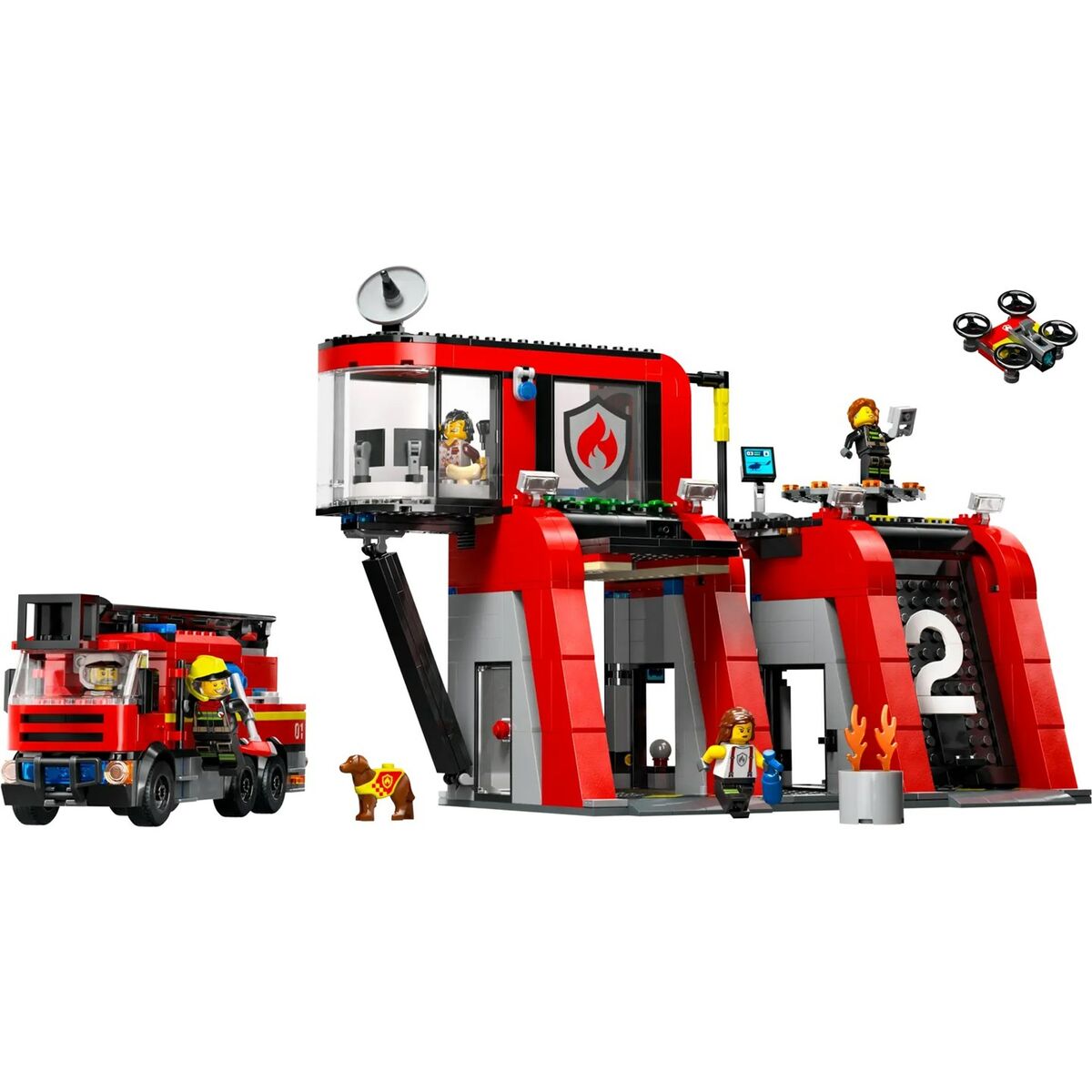 Playset Lego 60414 Fire station with Fire engine - 3