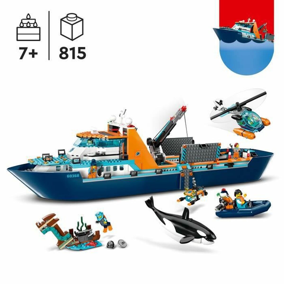 Byggsats Lego 60368 The Arctic Exploration Ship Multicolour 815 Delar - 2