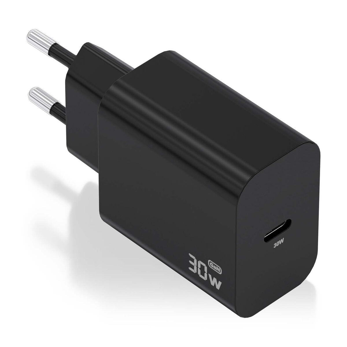 Väggladdare Aisens GAN 30W 1XUSB-C PD3.0 CHAR Svart 33 W 50 W
