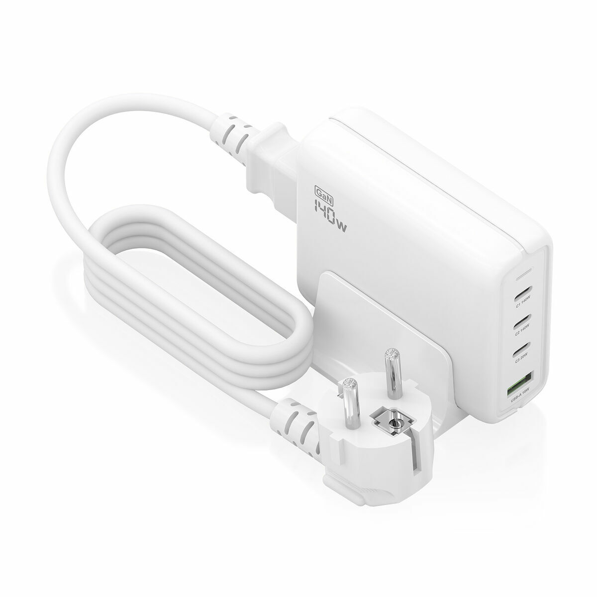 Väggladdare Aisens GAN Vit 140 W