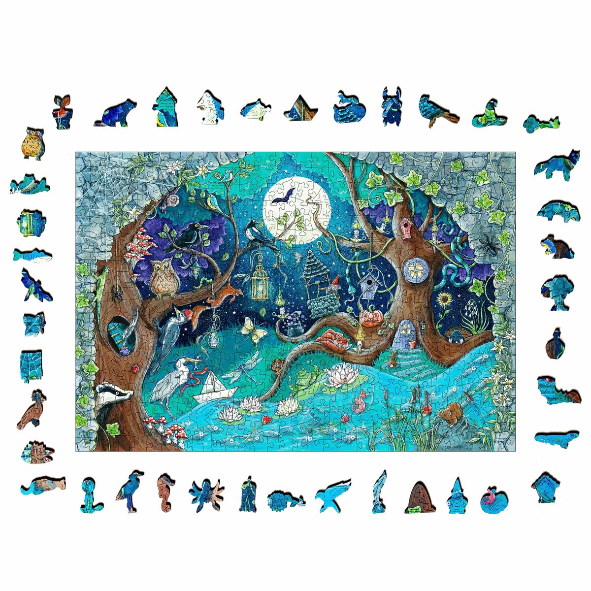 Pussel Ravensburger 17516 Fantasy Forest Trä 500 Delar - 3