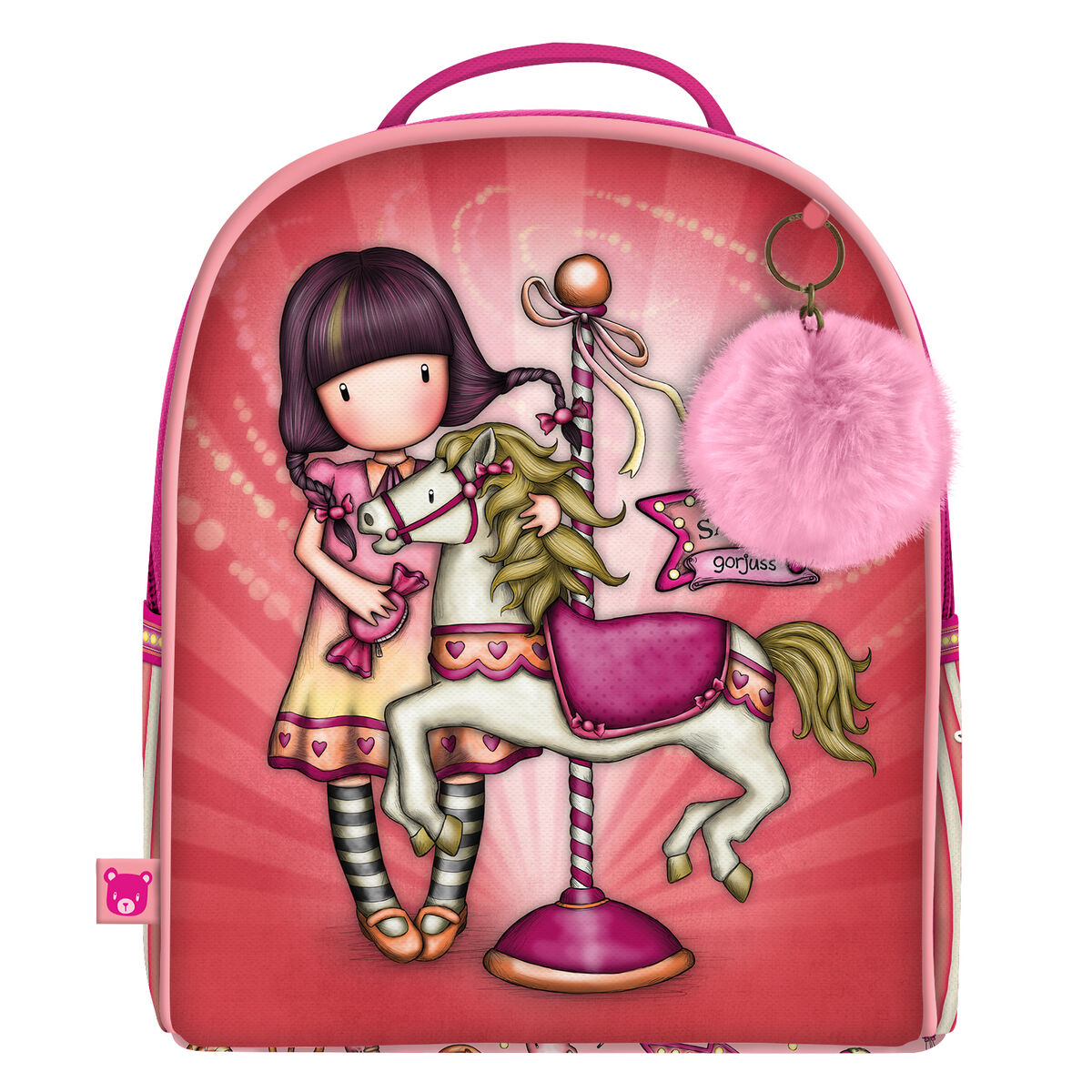 Skolryggsäck Gorjuss Carousel Lax 20 x 22 x 10 cm
