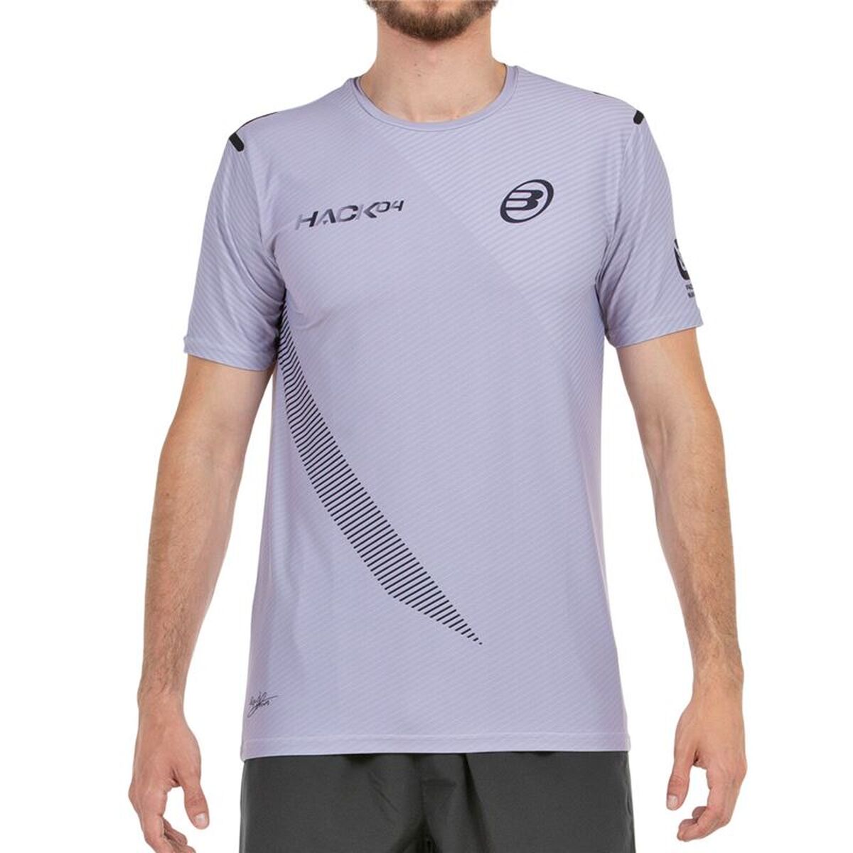 T-shirt med kortärm Herr Bullpadel Paquito 25V Lavendel Padel