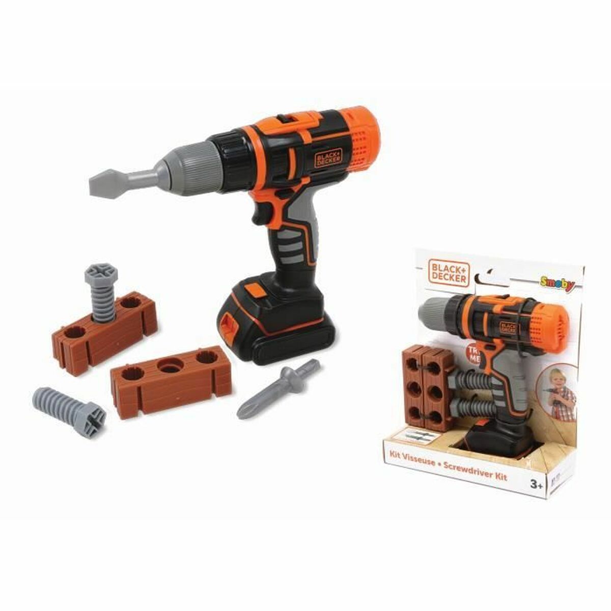 Leksaksborr Smoby Black + Decker - 2