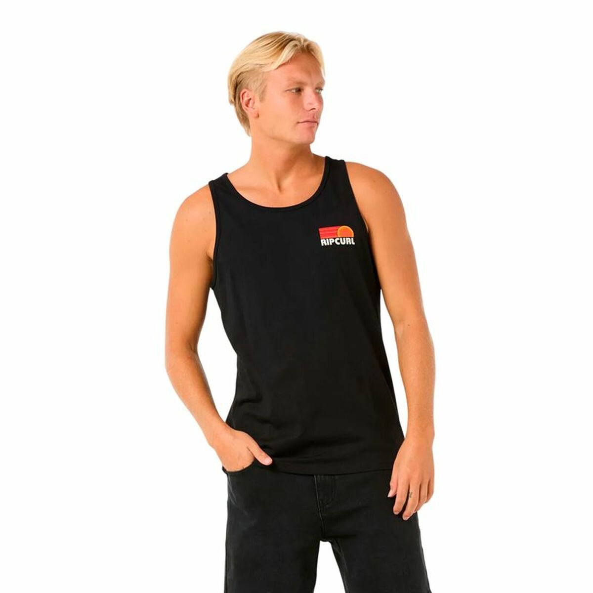 Tanktop, Herr Rip Curl Casual Revival Peaking Tank Svart