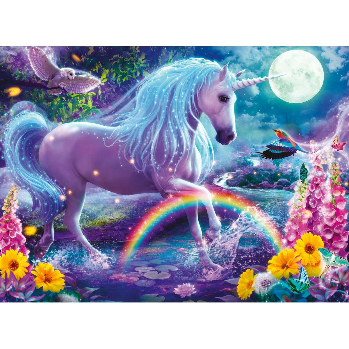 Pussel Ravensburger 12980 Enhörning Glitter XXL 100 Delar - 2