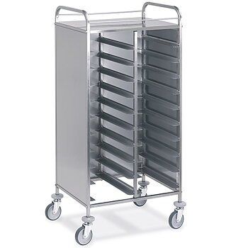 Vagn för GN Kantin (behållare), stängd på 3 sidor, 24x GN 1/1, h 100 mm