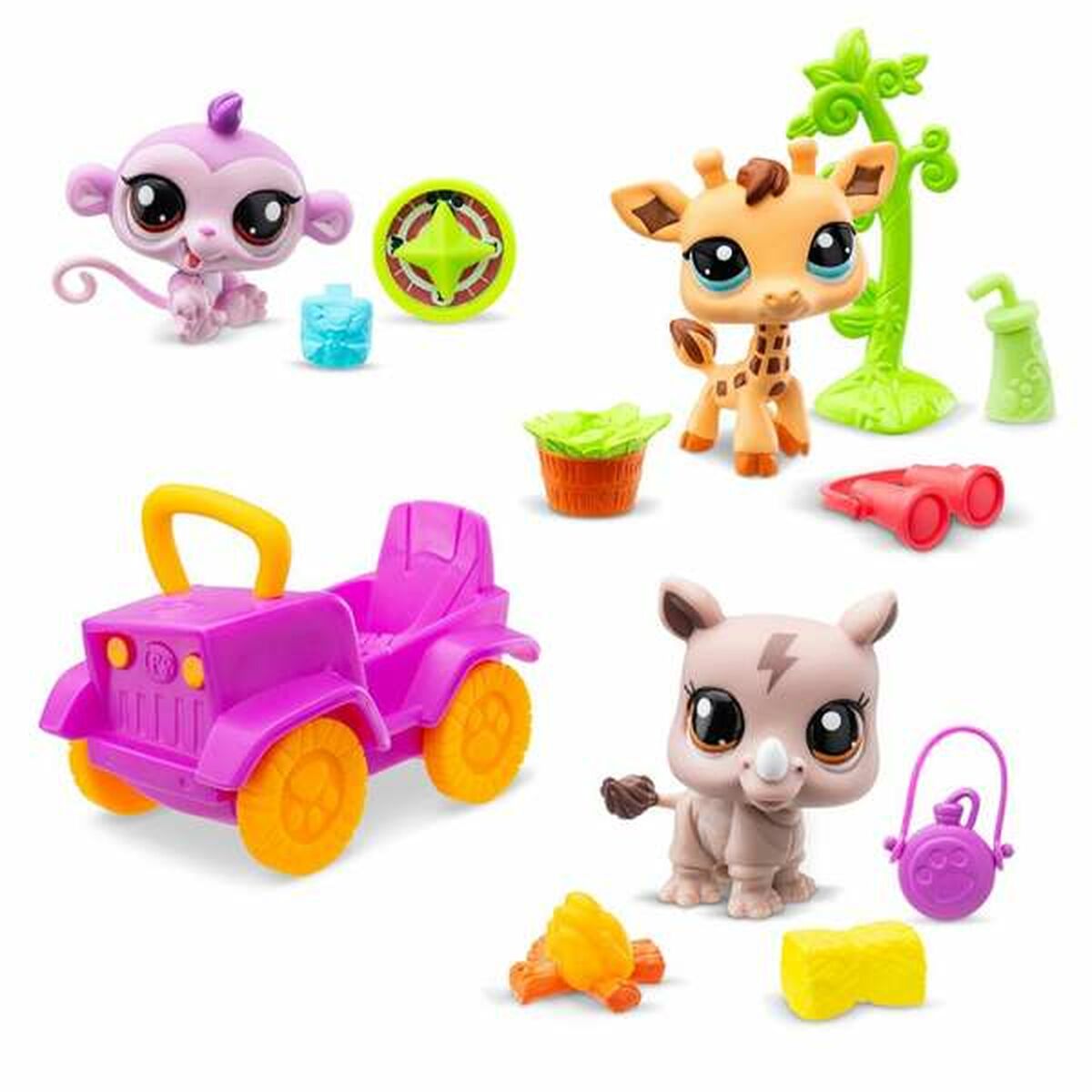 Playset Bandai Littlest Pet Shop SAFARI 8 Delar - 2