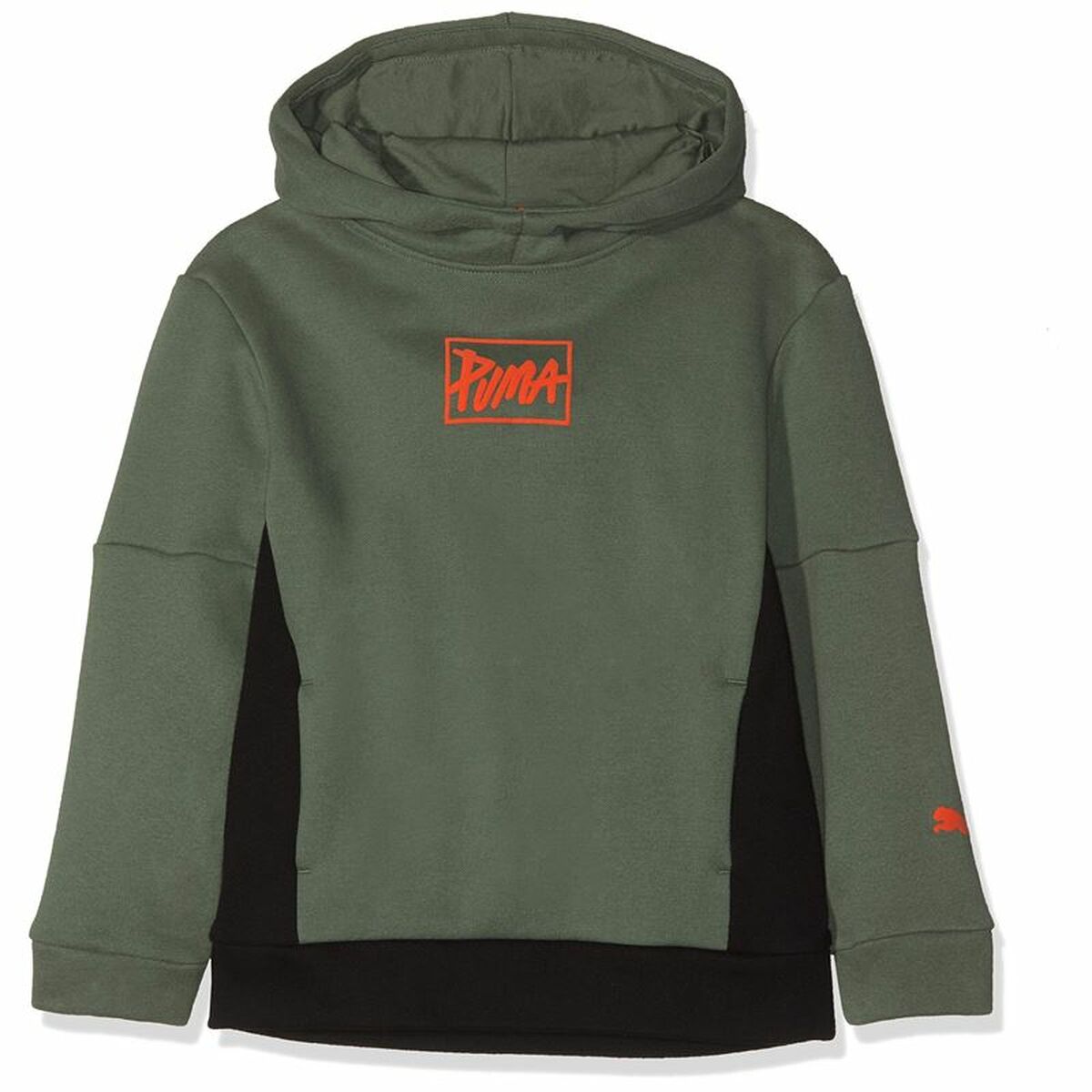Tröja med huva Barn Puma Style Hoody B Laurel Wreath Oliv - 2