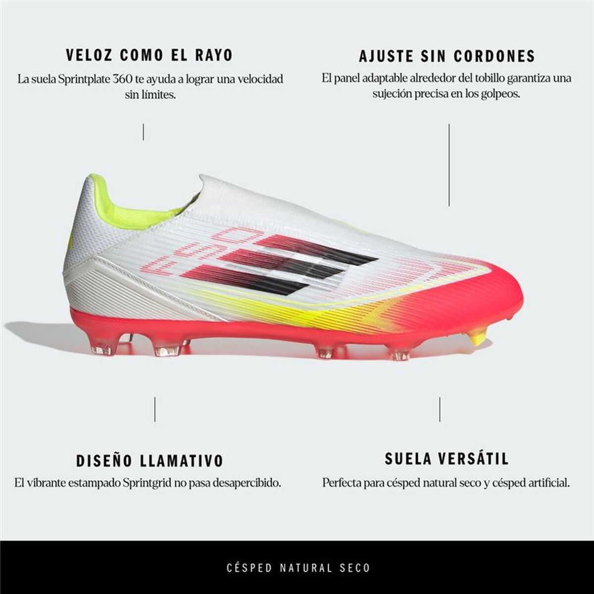 Fotbollsskor för vuxna Adidas F50 League Ll Fg/Mg Vit - 2