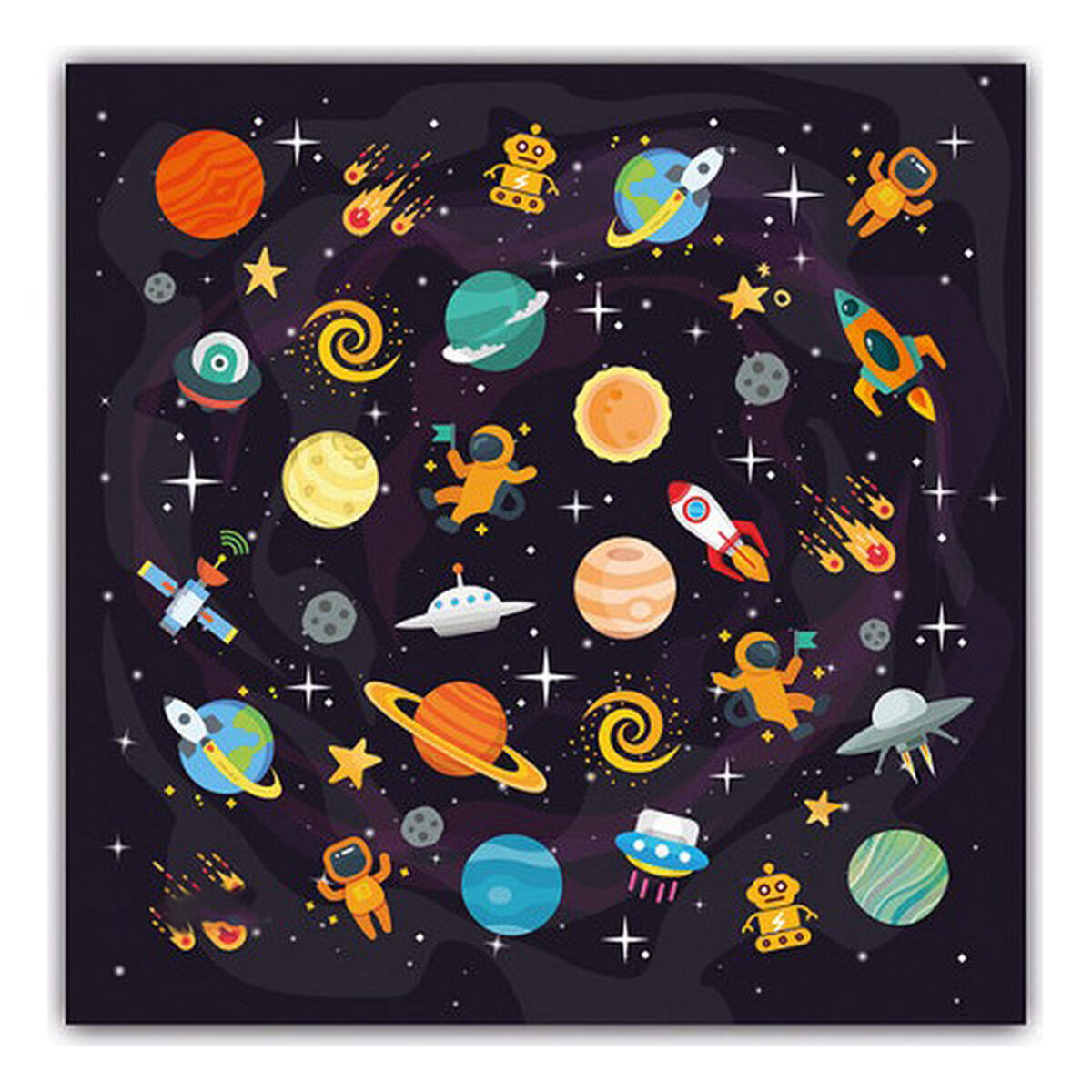 Återanvändbart Hygieniskt Munskydd av Tyg Space Barn - 2