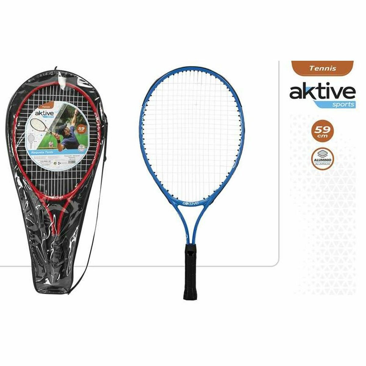 Tennisracket Aktive Blå Röd (59 cm) Barn