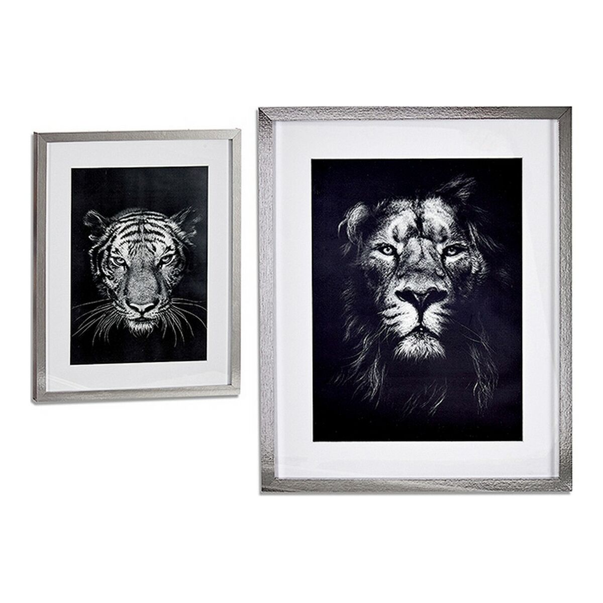 Tavla Gift Decor Lion - Tiger Glas spånskiva 43 x 3 x 53 cm