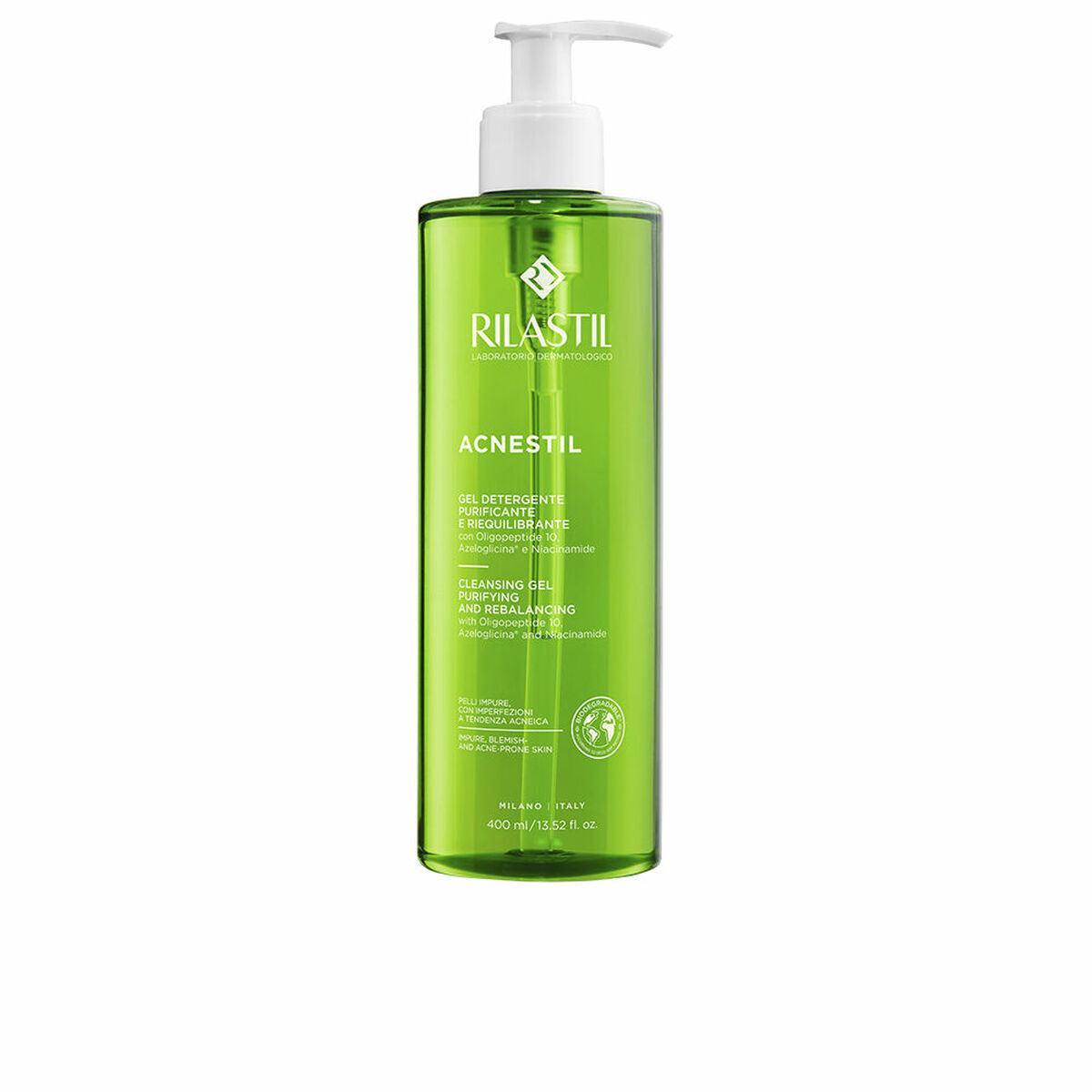 Rengörande ansiktsgel Rilastil ACNESTIL 400 ml