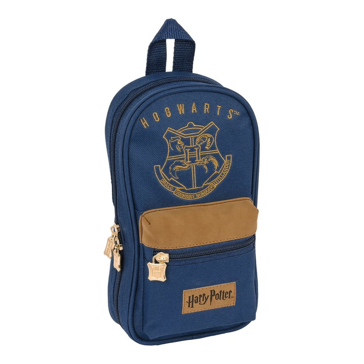 Pennfodral Ryggsäck Harry Potter Magical Brun Marinblå (12 x 23 x 5 cm)