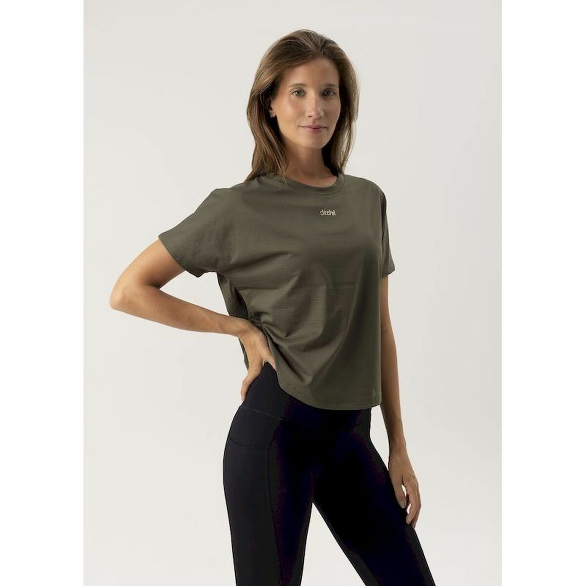 T-shirt med kortärm Dam Ditchil Aria Oliv - 2
